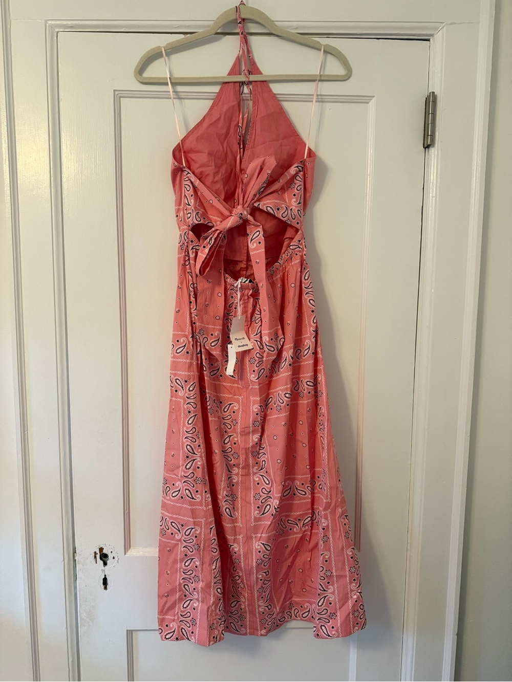 NWT Madewell x Shopbop Smocked Halter Midi Dress in Size Small - Picture 11 of 11